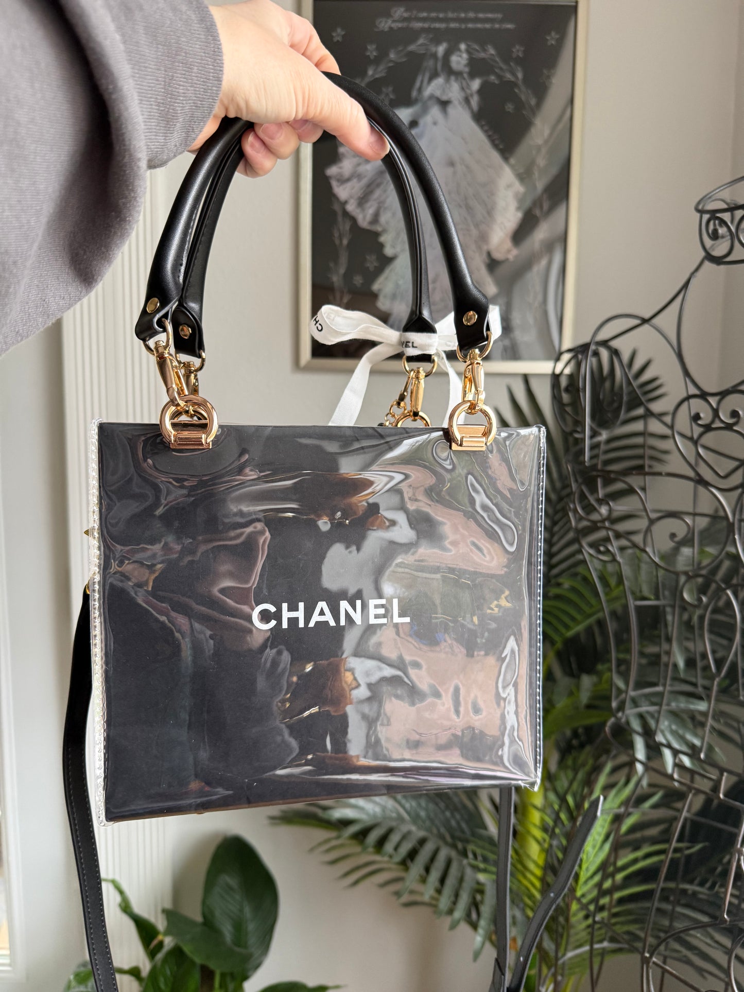Upcycled CC Camelia Gift Tote Bag