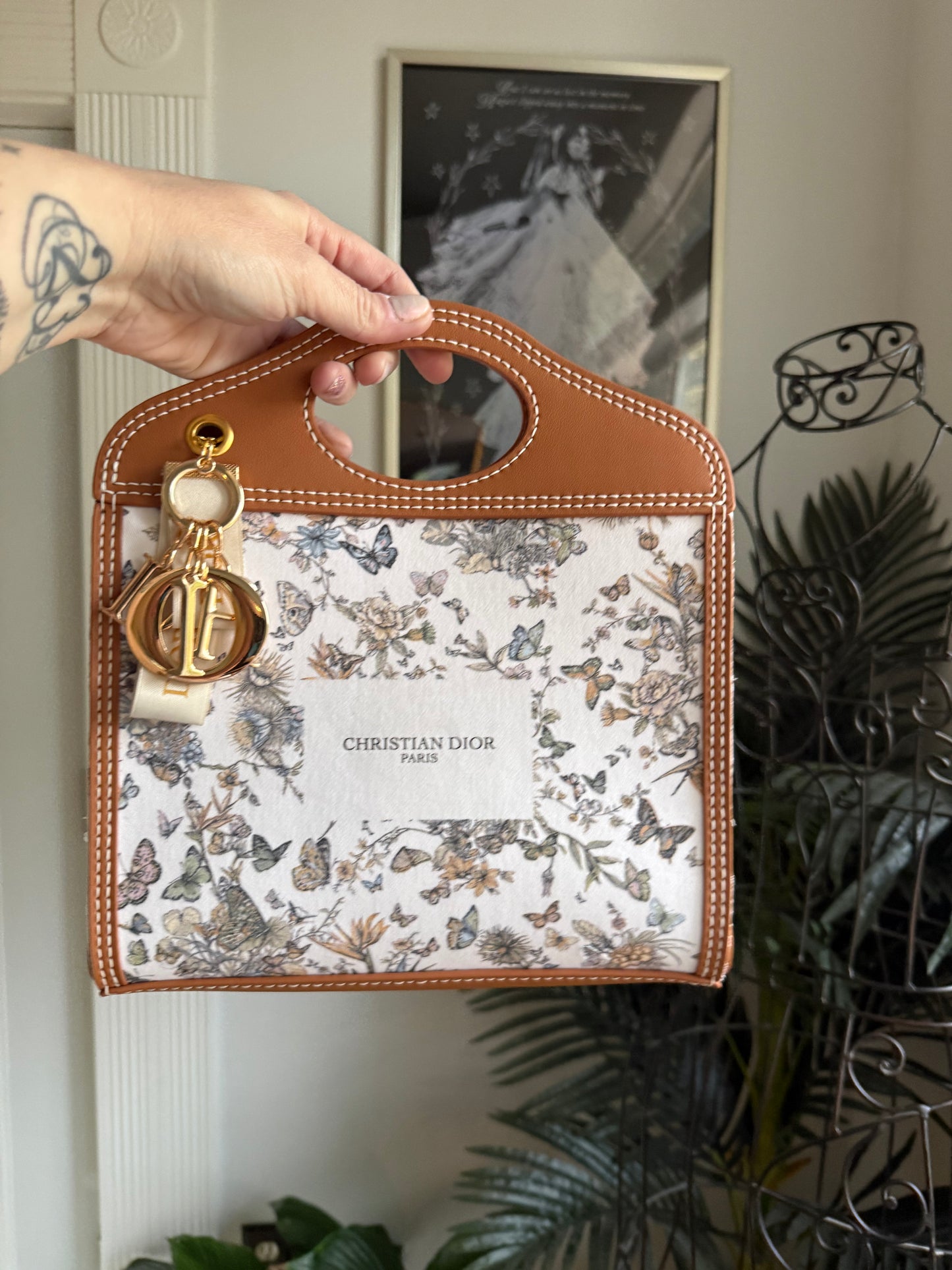 { OUR SONG } Handmade Vegan Leather + Di or Butterfly Dusty Tote