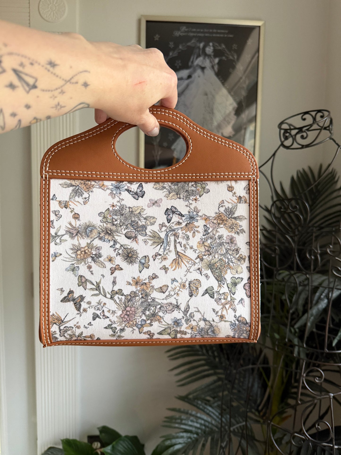 { OUR SONG } Handmade Vegan Leather + Di or Butterfly Dusty Tote