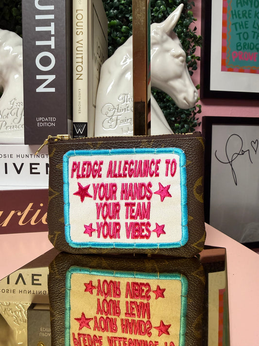 PLEDGE ALLEGIANCE Handmade Upcycled Mono Zippy